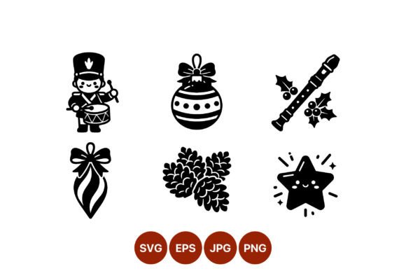Black White Christmas Icons: A Practical Graphic Design Asset for Creative Sellers