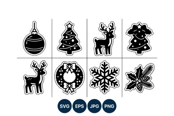 Christmas Black White Ornaments Icons: A Designer’s Practical Take