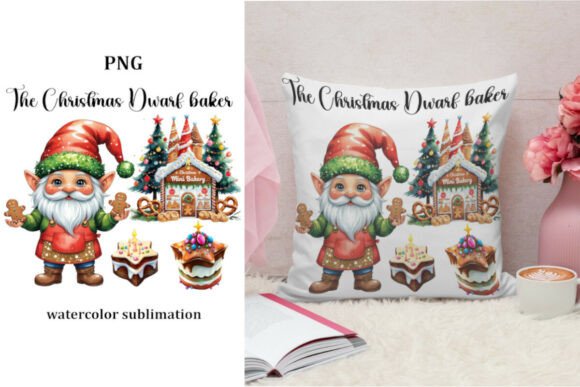 Christmas Gnome Baker Watercolor Sublima Review for Digital Sellers