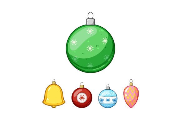 Christmas Holiday Ornaments Illustrations for Design Projects