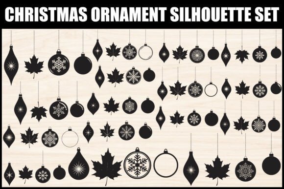 Christmas Ornament Silhouette Set: A Versatile Graphic Design Asset for Seasonal Branding