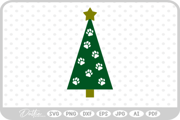 Christmas Par Print Tree SVG PNG DXF for Local Business Illustrations
