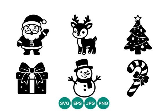 Christmas Santa Reindeer Tree Gift: A Versatile Illustration for Content Creators