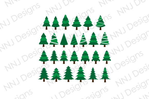 Christmas Tree SVG Set: A Festive Graphic Design Asset for Crafters