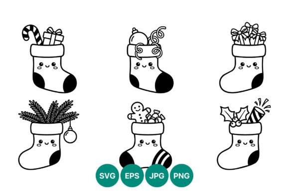 Cute Christmas Stockings Vector Art: A Designer’s Perspective on Illustrations