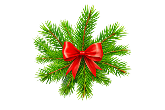Flat Christmas Decoration 3D Rendering for Handmade Projects