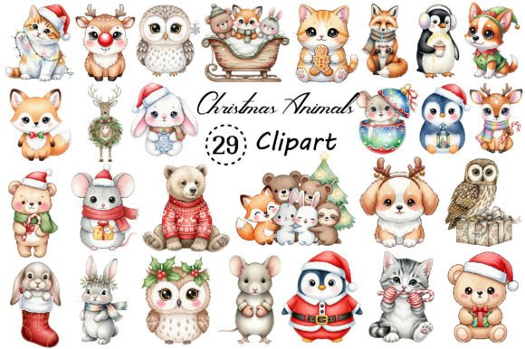Kawaii Vintage Christmas Animals Clipart: A Designer’s Practical Take