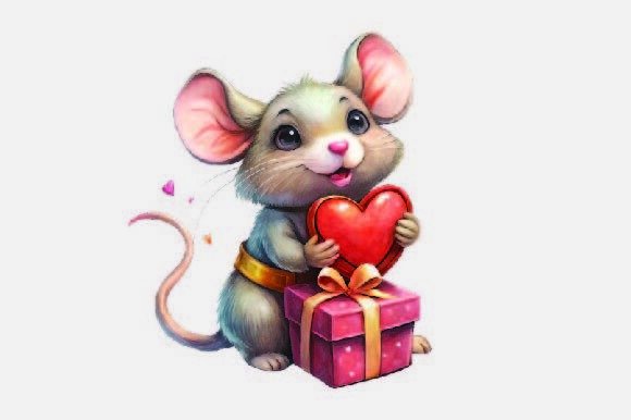 Mouse Christmas PNG: A Festive Illustration for Handmade Creations