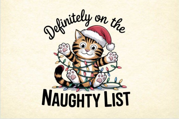 Naughty List Funny Christmas Cat PNG Review for Creative Sellers