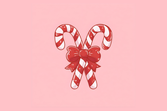 Retro Christmas Candy Cane Clipart PNG Review for Branding and Marketing